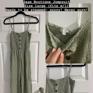 Sage Jumpsuit - Flattering!